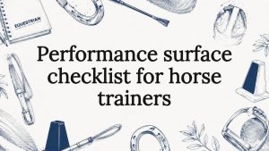 Decorative equestrian title card illustration
